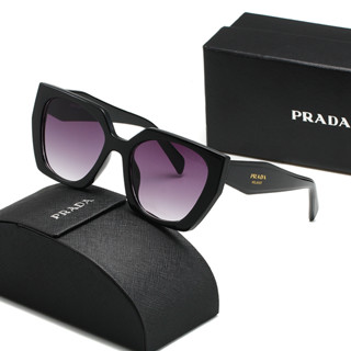 PRADA ใหม่ แว่นตากันแดด กรอบสี่เหลี่ยม อเนกประสงค์ หรูหรา สําหรับขับขี่ ปาร์ตี้ UV400