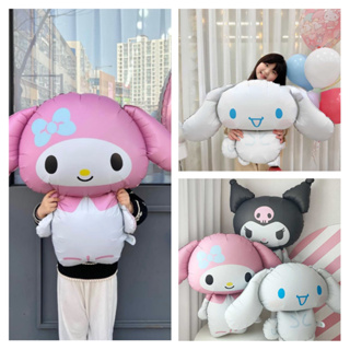 ลูกโป่งฟอยล์ฮีเลียม ลายการ์ตูน Sanrio Kuromi My Melody Cinnamoroll น่ารัก ขนาดใหญ่ สําหรับตกแต่งปาร์ตี้วันเกิด