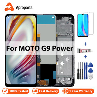 อะไหล่หน้าจอสัมผัสดิจิทัล LCD แบบเปลี่ยน สําหรับ Motorola Moto G9 Power XT2091 XT2091-3