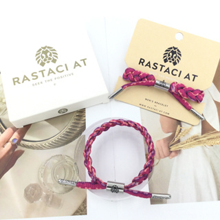 RASTAClAT สร้อยข้อมือถัก พร้อมกล่องของขวัญพรีเมี่ยม หัวเข็มขัด สีม่วง สีชมพู สีเงิน ONYX II ไล่โทนสี ของขวัญวันวาเลนไทน์ สําหรับผู้หญิง และผู้ชาย