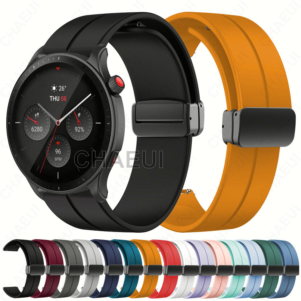 สายรัดซิลิโคนสําหรับ Amazfit GTR 4 3 Pro GTR2 / Balance 2 / Cheetah Pro / Pace / GTR 47mm
