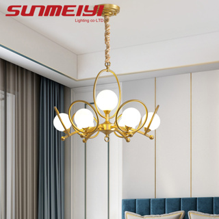 Sunmeiyi โคมไฟระย้า LED สไตล์โมเดิร์น หรูหรา สําหรับตกแต่งบ้าน ห้องนั่งเล่น โรงแรม