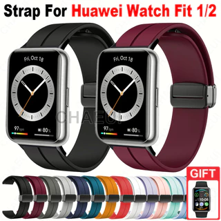 สายซิลิโคนเปลี่ยนสร้อยข้อมือสําหรับ Huawei Watch Fit 2 3 4 5 Pro / Huawei Watch Fit Special Edition