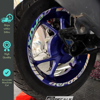 สติ๊กเกอร์ล้อ aerox155 2021 2022 2023 สติ๊กเกอร์ติดขอบล้อสะท้อนแสง yamaha nvx aerox V1 V2 สําหรับรถจักรยานยนต์