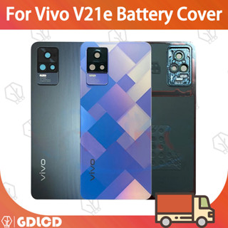 ฝาครอบแบตเตอรี่กระจกด้านหลัง พร้อมกาว สําหรับ Vivo v21e Y73 v21e