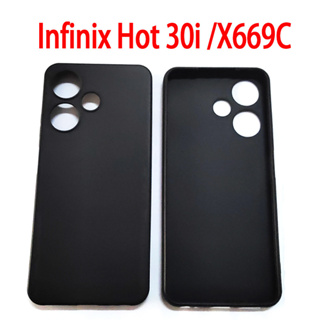 เคสโทรศัพท์มือถือ ซิลิโคนนิ่ม TPU สีดํา สําหรับ Infinix Hot 30i X669C Hot 30i NFC X669D