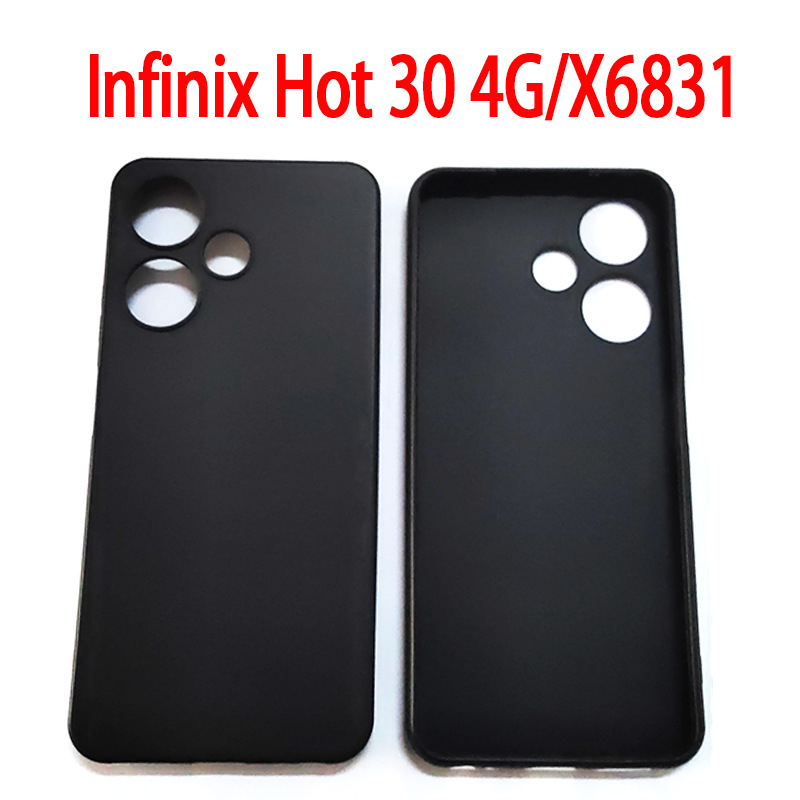 เคสโทรศัพท์มือถือ ซิลิโคนนิ่ม TPU สีดํา สําหรับ Infinix Hot 30 X6831 Infinix Hot 30 Free Fire X6831