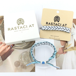 RASTAClAT สร้อยข้อมือผู้หญิงสีฟ้าและสีขาวสองด้านพร้อมกล่องของขวัญพรีเมี่ยมเครื่องประดับแฟชั่นผู้ชายและผู้หญิงสร้อยข้อมือสายรัดข้อมือเชือกผูกรองเท้าของขวัญคู่รัก