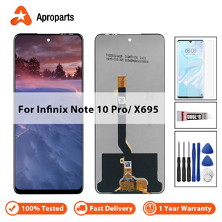 อะไหล่หน้าจอสัมผัสดิจิทัล LCD แบบเปลี่ยน สําหรับ Infinix Note 10 Pro X695 NFC X695C