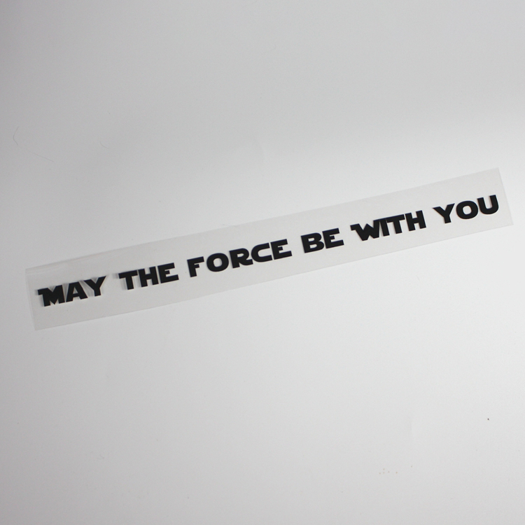 [P-A675] Star Wars Jedi Knight May the Force with You May the Force Sticker ข้อความสติกเกอร์กันน้ํากลวง