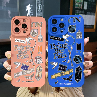 เคสโทรศัพท์มือถือแฟชั่น ขอบสี่เหลี่ยม ลาย BTS BT21 สําหรับ Xiaomi Redmi Note 12 4G Pro 5G 9S 9A 12C