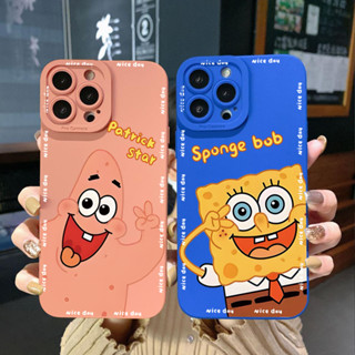 เคสโทรศัพท์มือถือ ขอบสี่เหลี่ยม ลาย SpongeBob Patrick Star สําหรับ Xiaomi Redmi Note 12 12S 4G Pro 5G 9S 9A 12C