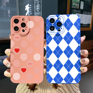 เคสโทรศัพท์มือถือ ขอบสี่เหลี่ยม ลายจุด ประดับเพชร ลายสก๊อต สําหรับ Xiaomi Redmi Note 12 4G Pro 5G 9S 9A 12C