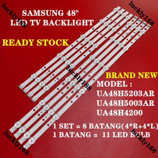 แถบไฟแบ็คไลท์ led สําหรับ Samsung UA48H4200 UA48H5003AR UA48H5203AR 2014SVS_48_MEGA_3228 LM41-00090Z 00091E 8 ชิ้น = 4 ชุด