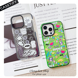 Casetify เคสโทรศัพท์มือถือ ลายสุนัข หัวใจ แต่งกลิตเตอร์ เหมาะกับฤดูร้อน สําหรับ iPhone 14ProMax 13Pro 13 11 12Promax 13Promax 11 12 13 14