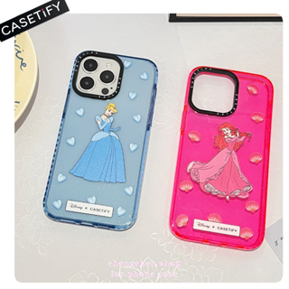 Disney Casetify เคสโทรศัพท์มือถือ ลายเจ้าหญิงดิสนีย์ แต่งกลิตเตอร์ สําหรับ iPhone 14ProMax 13Pro 13 11 12Promax 13Promax 11 12 13 14