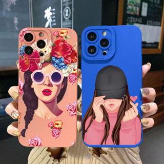 เคสโทรศัพท์มือถือ ขอบสี่เหลี่ยม ป้องกันเต็มเลน ลายดอกไม้ สําหรับ Xiaomi Redmi Note 12 4G Pro 5G 9S 9A 12C