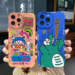 เคสโทรศัพท์มือถือ ขอบสี่เหลี่ยม ป้องกันเต็มเครื่อง ลายมอนสเตอร์ Hungry Monster สําหรับ Xiaomi Redmi Note 12 4G Pro 5G 9S 9A 12C