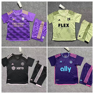 เสื้อกีฬาแขนสั้น ลายทีมชาติฟุตบอล Charlotte F Los Angeles Miami Orlando City 23-24 มล. สําหรับเด็ก