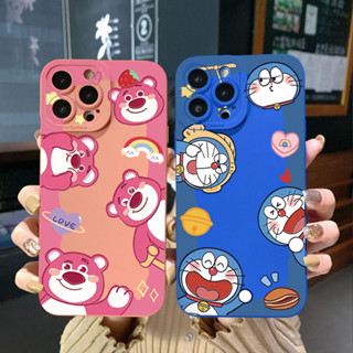 เคสโทรศัพท์มือถือ ขอบสี่เหลี่ยม ป้องกันเต็มเครื่อง ลายโดราเอมอนยิ้ม สําหรับ Xiaomi Redmi Note 12 4G Pro 5G 9S 9A 12C