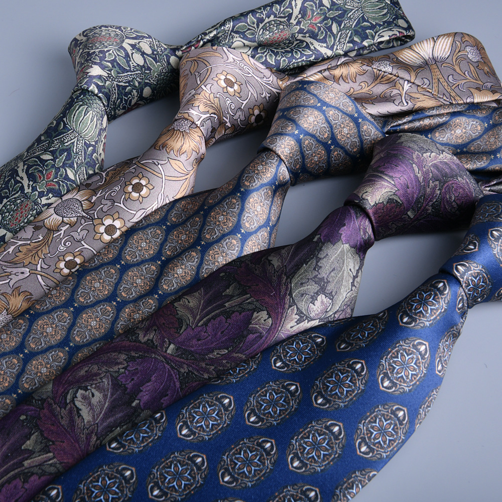 หรูหรา 8 ซม. 3.15 "ผู้ชายคลาสสิก Tie Cravata Vintage ดอกไม้สัตว์พิมพ์เนคไทแฟชั่นธุรกิจ Neckwear คอ Tie Party อุปกรณ์เสริม