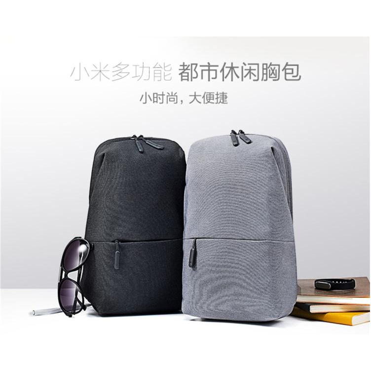 Xiaomi Multifunctional Urban Leisure กระเป๋าคาดหน้าอกมินิกระเป๋าเป้สะพายหลังกลางแจ้งผู้ชายไหล่ Messenger เอวกระเป๋าถือกีฬา Unisex อินเทรนด์น้ําหนักเบา