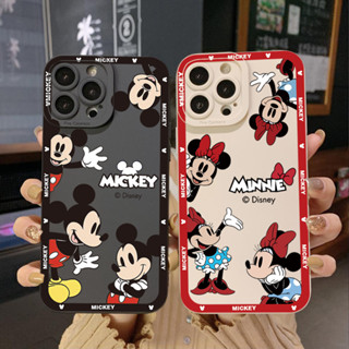 เคสโทรศัพท์มือถือ ขอบสี่เหลี่ยม ลายมิกกี้เมาส์ สําหรับ Xiaomi Redmi Note 12 4G Pro 5G 9S 9A 12C