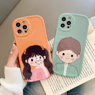 เคสโทรศัพท์มือถือ กันกระแทก ลายคู่รักน่ารัก แฟชั่น สําหรับ iPhone 14Promax 14Pro 14Plus 14 13Promax 13Pro 13 12Promax 12Pro 12 11Promax 11 Xsmax XR X