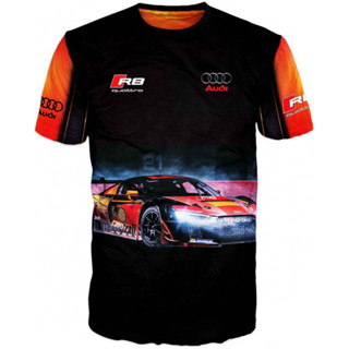 ใหม่ เสื้อยืด ลายทีมกีฬา Audi quattro 3d DSKL