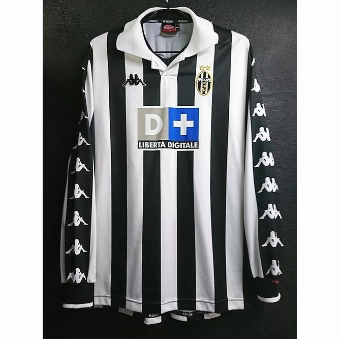 เสื้อยืดแขนยาว ลายทีมชาติฟุตบอล Juventus Gaopin 1999 2000 season ชุดเหย้า