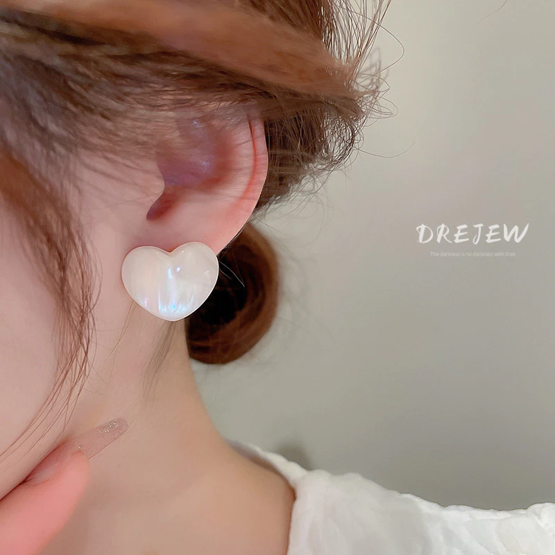 DREJEW ต่างหูเข็มเงิน รูปหัวใจ นางเงือก thumbnail 10