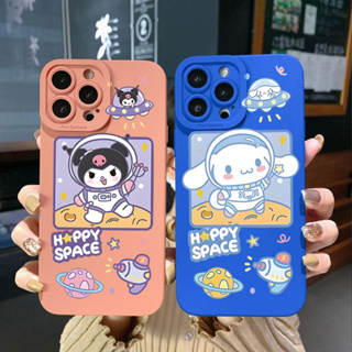 เคสโทรศัพท์มือถือ ขอบสี่เหลี่ยม ลาย Cinnamoroll Kuromi สําหรับ Xiaomi Redmi Note 12 4G Pro 5G 9S 9A 12C