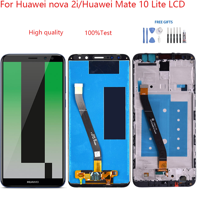 สําหรับ Huawei Mate 10 Lite / Huawei Nova 2i จอแสดงผล LCD หน้าจอสัมผัส ดิจิไทเซอร์ ประกอบ อะไหล่เปลี่ยน จอแสดงผล