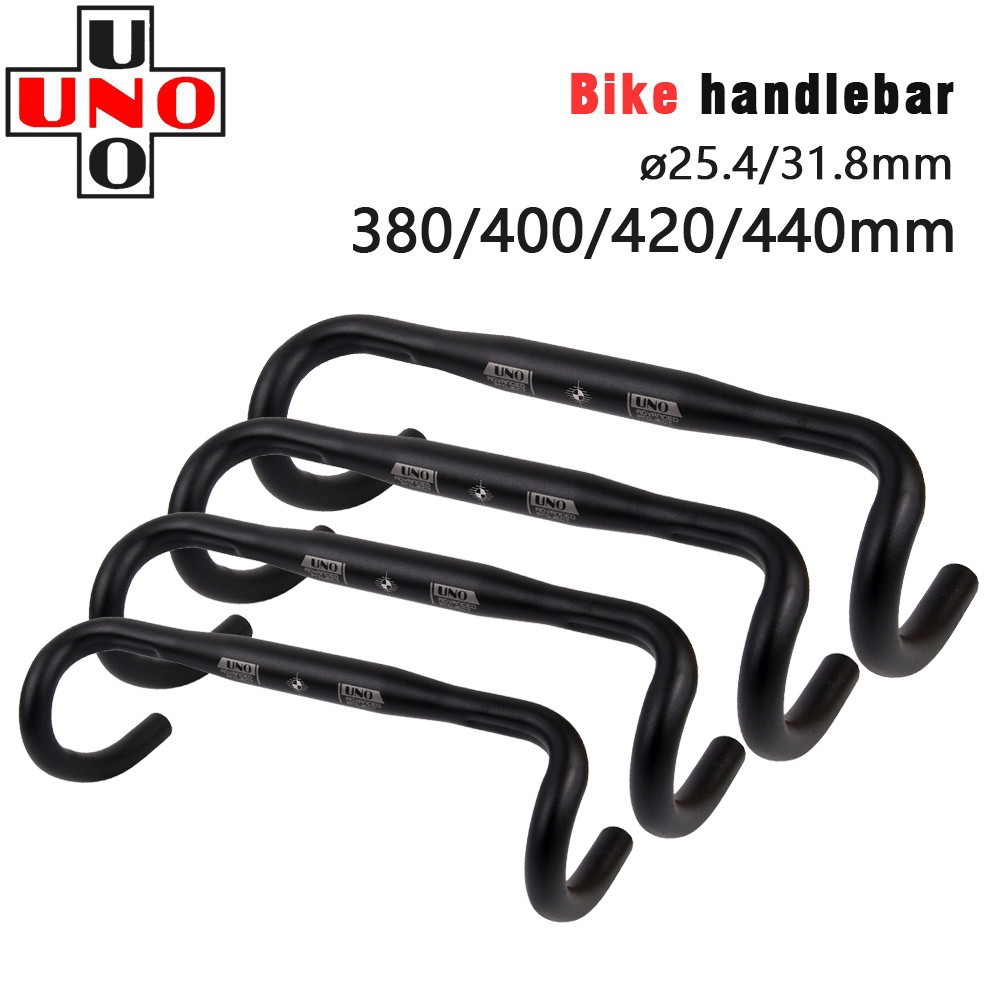 Uno Drop Bar แฮนด์จักรยานเสือหมอบ 25.4/31.8*360/380/400/420/440/460 มม.Racing Gravel Bike Handlebar