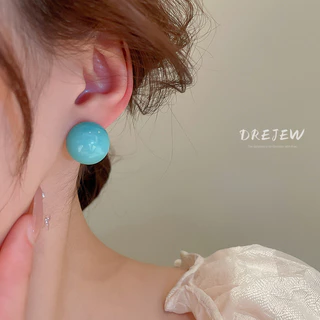 DREJEW ต่างหูเข็มเงิน ทรงเรขาคณิต เรียบง่าย