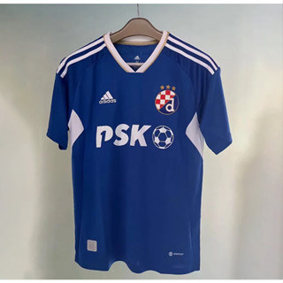 Dinamo Zagreb home ชุดพัดลมระบายความร้อน 22 23 S-2XL เพิ่มชื่อ และตัวเลขได้