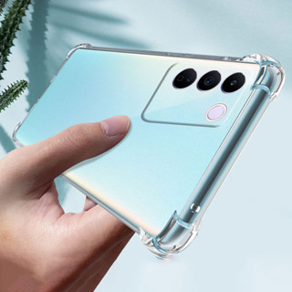 New Ready Stock เคสโทรศัพท์ Vivo V29 5G V27 Y27 Y36 V25 PRO Y02A Y02 Y35 Y22S Y22 Y16 V23 V23e Y02s Soft Case Airbags Bumper TPU Clear Ultra Thin Full Shockproof Protect Back Cover เคส VIVOV29 VivoV27 วีโว่ วี29 VivoY27 VivoY36