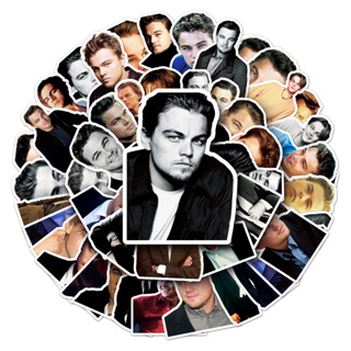 สติกเกอร์ กันน้ํา ลาย superstar Leonardo DiCaprio DIY สําหรับติดตกแต่งรถยนต์ 50 ชิ้น