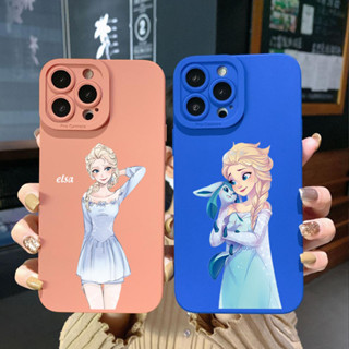 เคสโทรศัพท์มือถือ ขอบสี่เหลี่ยม ลาย Frozen Elsa สําหรับ Xiaomi Redmi Note 12 12S 4G Pro 5G 9S 9A 12C