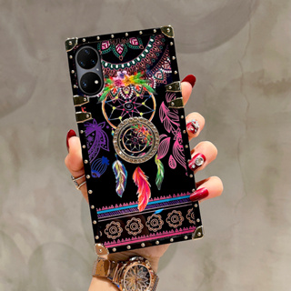 เคสโทรศัพท์มือถือ ลายนูน รูปเพชร สไตล์วินเทจ สําหรับ HUAWEI P50 Pro P40 Pro P30 Pro P30lite P20Pro