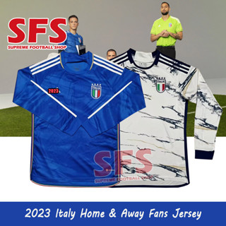 【SFS】เสื้อยืดแขนยาว ลายทีมชาติฟุตบอล Italy คุณภาพสูง สําหรับผู้ชาย ไซซ์ S-2XL 2023