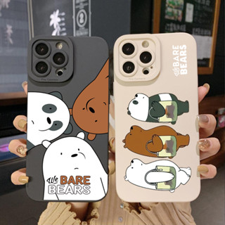 เคสโทรศัพท์มือถือ ขอบสี่เหลี่ยม ลาย We Bare Bears สําหรับ Xiaomi Redmi Note 12 4G Pro 5G 9S 9A 12C