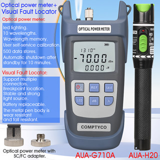 ไฟเบอร์ออปติกมิเตอร์ไฟฟ้า -70 ~ 10dBm / -50 26dBm วิสัยทัศน์ Fault Locator รวม 20km ไฟเบอร์ออปติกทดสอบปากกา