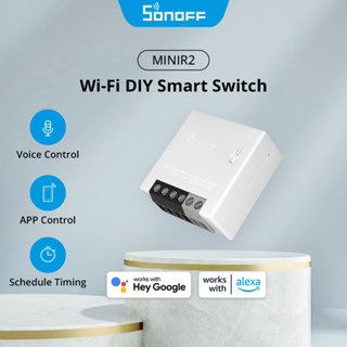 Sonoff MINIR2 Wi-Fi DIY สวิตช์อัจฉริยะสองทาง eWeLink APP การควบคุมเวลา DIY ฉากอัจฉริยะ Alexa Google Home