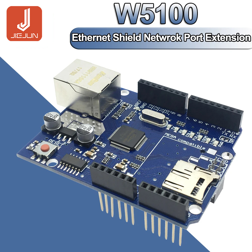UNO Ethernet Shield Wiznet W5100 R3 Mega2560 1280 328 บอร์ดพัฒนาขยายสําหรับ Arduino Micro SD การ์ดพอ