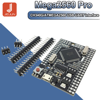 ชิปอิเล็กทรอนิกส์ แบบบาง MEGA 2560 PRO CH340GATMEGA2560-16AU พร้อมหัวเข็มตัวผู้ สําหรับ Arduino Mega2560 CH340