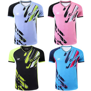 เสื้อกีฬาแขนสั้น ลายทีมแบดมินตัน yonex สไตล์เกาหลี สําหรับผู้ชาย และผู้หญิง 2023