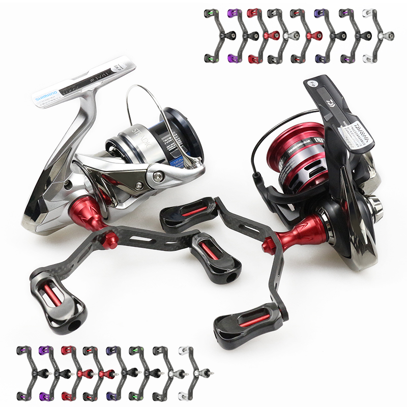 EKFan 115MM คาร์บอนไฟเบอร์ Spinning Fishing Reel สําหรับ shimano daiwa สกรูประเภท Reel Lure Reel Handle DIY ชิ้นส่วนปรับอินเทอร์เฟซแบริ่ง