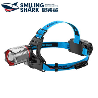 Smilingshark TD5050 ไฟหน้า led M77 เซนเซอร์ซูมได้ 5 โหมด ชาร์จ USB กันน้ํา สําหรับตั้งแคมป์ เดินป่า ทํางาน