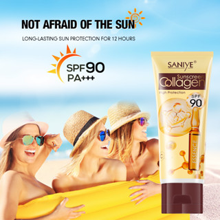 Saniye ครีมกันแดด กันแดด UV SPF90+PA+++ ไวท์เทนนิ่ง บํารุงผิวหน้า 65 มล. R1208